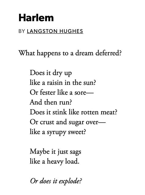 Harlem by Langston Hughes [POEM] : r/Poetry