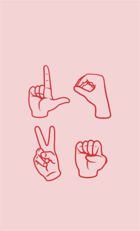 pink love asl | Sign language art, Sign language words, Asl sign language