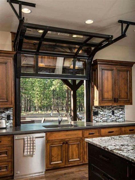 Garage door kitchen window | House design, Home, House plans