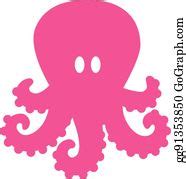860 Cute Pink Octopus Clip Art | Royalty Free - GoGraph