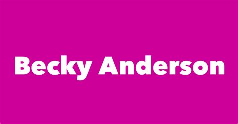 Becky Anderson - Spouse, Children, Birthday & More