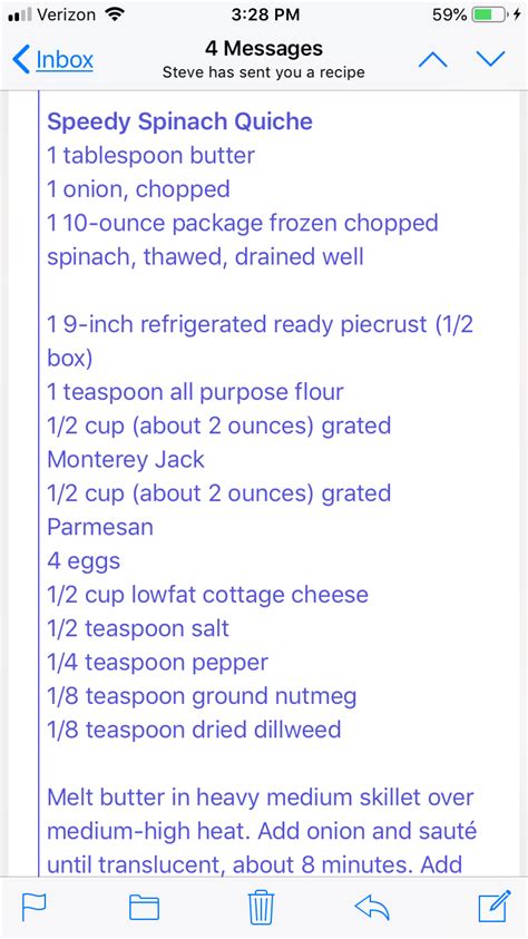 Spinach quiche | Onion quiche, Spinach quiche, Shredded cheese
