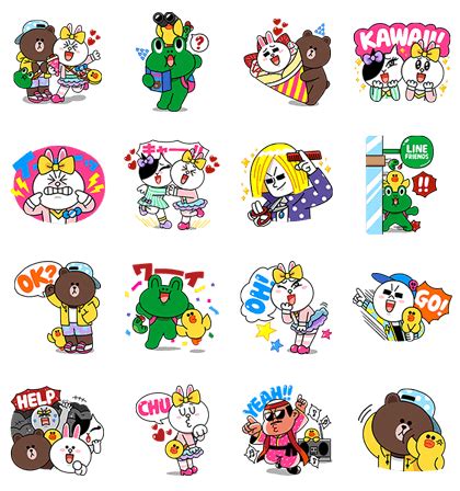 LINE FRIENDS in HARAJUKU – LINE Stickers