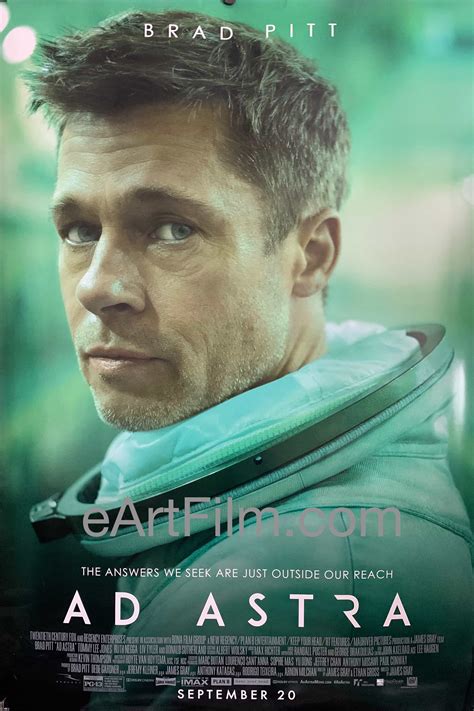 Ad Astra original movie poster 2019 27x40 DS Unfolded Brad Pitt sci-fi ...