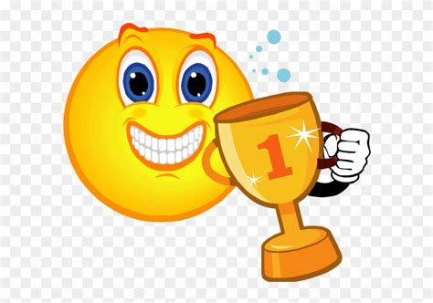 Good Job Trophy Clip Art On Good Job Smiley - Emoticon Campeon - Free ...