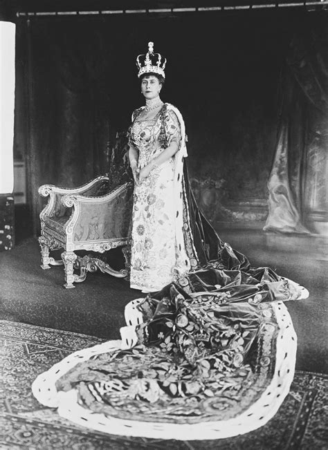 Queen Mary in her coronation dress and jewels, wearing Queen Victoria’s ...