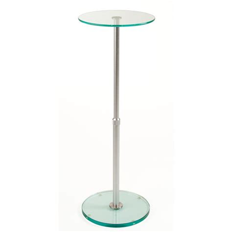 32"H to 48"H Adjustable Round Glass Pedestal August 2024 - Mondomannequins