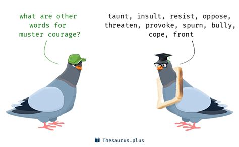 Muster courage synonyms that belongs to phrasal verbs