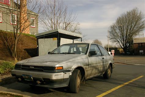 OLD PARKED CARS.: 1986 Toyota Corolla GT-S.