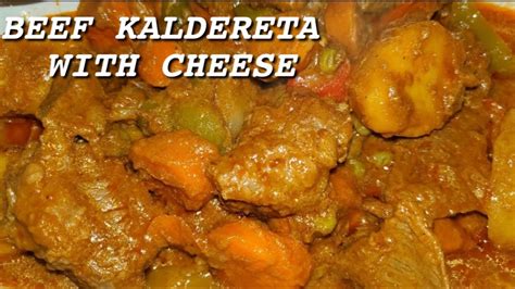 HOW TO COOK BEEF CALDERETA WITH CHEESE / BEEF KALDERETA RECIPE - YouTube