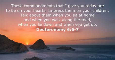 Deuteronomy 6:6-7 - Bible verse - DailyVerses.net