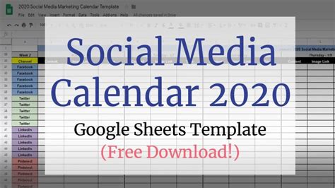 Google Sheets Social Media Calendar Template - Riset