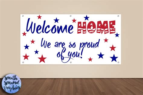 Welcome Home Military Banner Military Homecoming Sign | Etsy