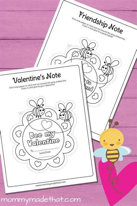 Bee My Valentine Cards (Free Printables!)