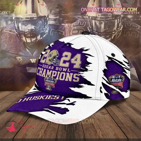 Washington Huskies 2024 Sugar Bowl Champions Go Huskies Basic Cap - Tagowear