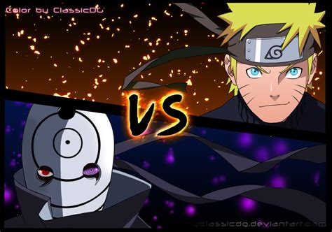 Naruto 595 Naruto vs Tobi by byClassicDG on DeviantArt