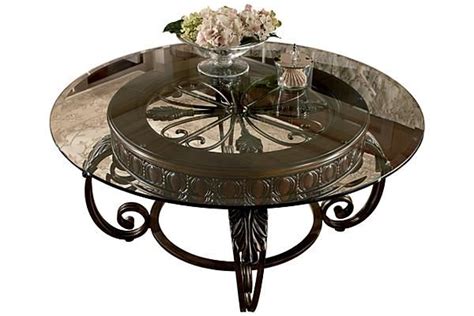 Ashley Furniture | Glass top coffee table, Coffee table, Metal coffee table