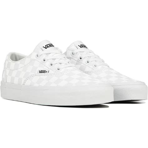 VANS WOMENS WARD LACE TRAINER - WHITE CHECKER | Paul Byron Shoes | Ireland