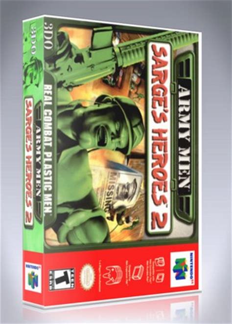 N64 - Army Men Sarge's Heroes 2 Custom Game Case | Retro Game Cases