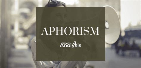 Aphorism Definition and Examples - Poem Analysis