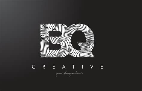 BQ B Q Letter Logo with Zebra Lines Texture Design Vector. 4874097 ...