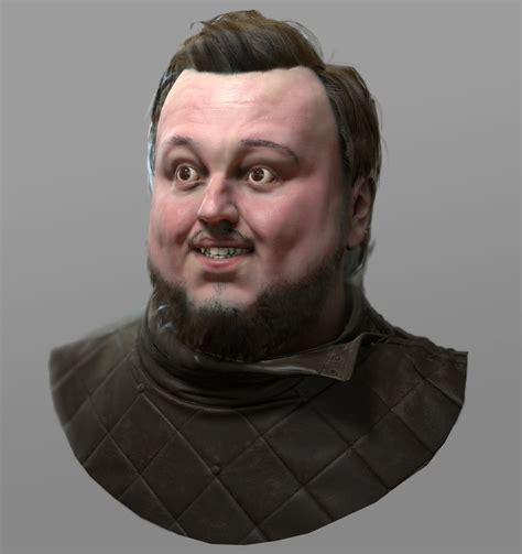 Samwell Tarly - realtime bust — polycount