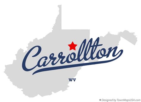 Map of Carrollton, WV, West Virginia