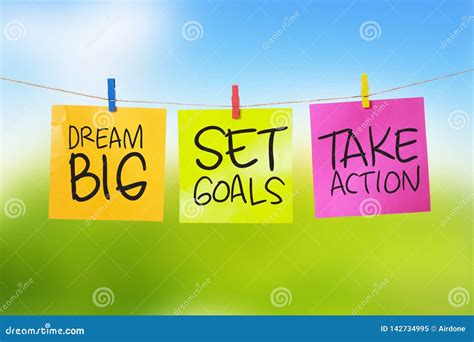 Dream Big Set Goals Take Action Royalty-Free Stock Photography ...