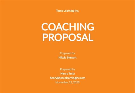 Free Coaching Proposal Template - FREE PRINTABLE TEMPLATES