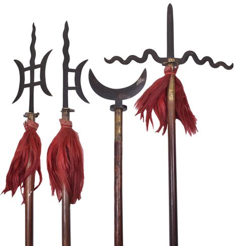 Sold at Auction: GOOD SET OF 4 CHINESE POLEARMS, 19TH CENTURY