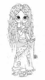 Gypsy Woman Coloring Pages For Adults sketch template
