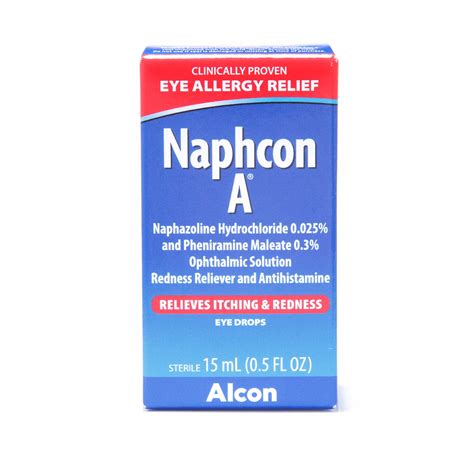 Naphcon A Antihistamine Eye Drops for Eye Allergy Relief, 15 mL ...