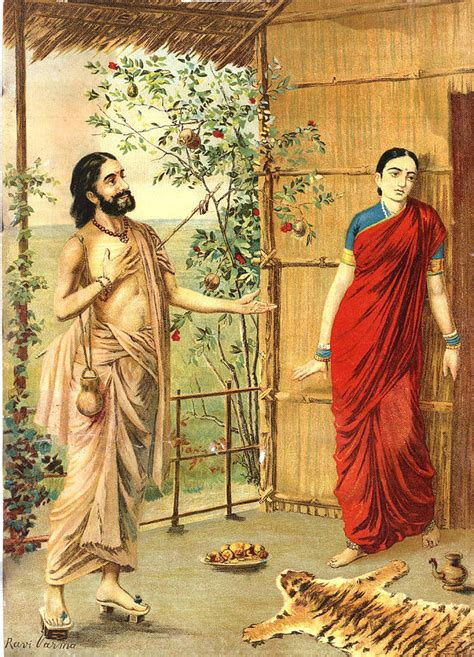 Ravan and Sita Painting by Raja Ravi Varma