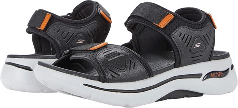 Skechers Go Walk Arch Fit Sandal - 229020 Black/Orange 11 D (M): Amazon.de: Schuhe & Handtaschen