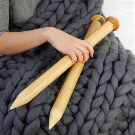 75 cm long Giant Knitting Needles 40 mm Knitting by Klaso