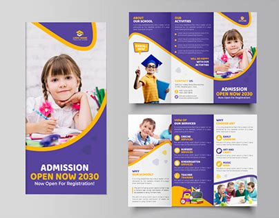 Education School Trifold Brochure Design Template (3) | Images :: Behance