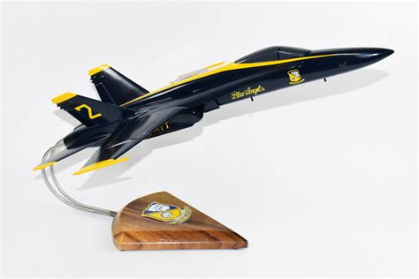 Blue Angels #1 F/A-18C Model, Mahogany, 18", Navy - Squadron Nostalgia