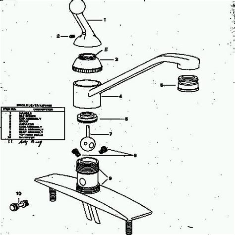 Delta Faucet Repair Diagram | Single Handle Faucet Repair | Kitchen ...