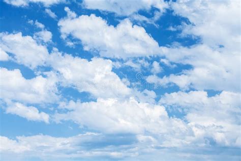 Bright Blue Cloudy Sky Background Texture Stock Image - Image of ...