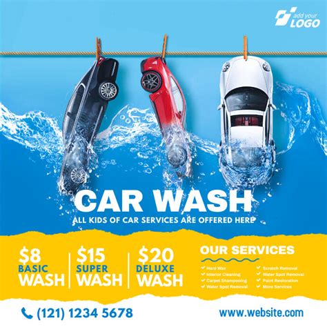 Car Wash Services Instagram Post Template | PosterMyWall