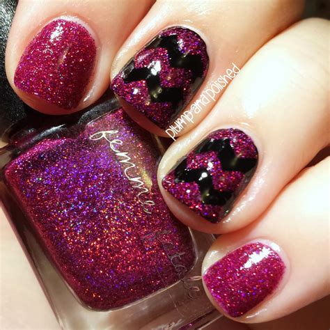 Plump and Polished: Femme Fatale - Fatal Attraction & Nail Vinyl Chevrons