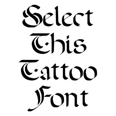 Calligraphy Fonts for Tattoo - Font Generator