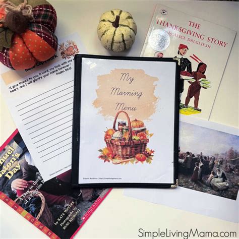 Morning Time Menu Printables - Thanksgiving - Simple Living Mama