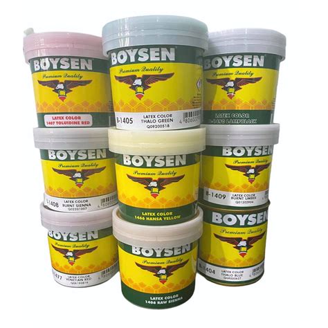 BOYSEN LATEX COLOR PAINT 1/4Liter FOR CEMENT / CONCRETE / CEMENT POTS ...