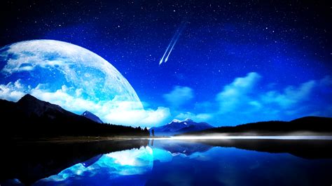 10 Best Anime Blue Moon Wallpaper FULL HD 1080p For PC Background 2024