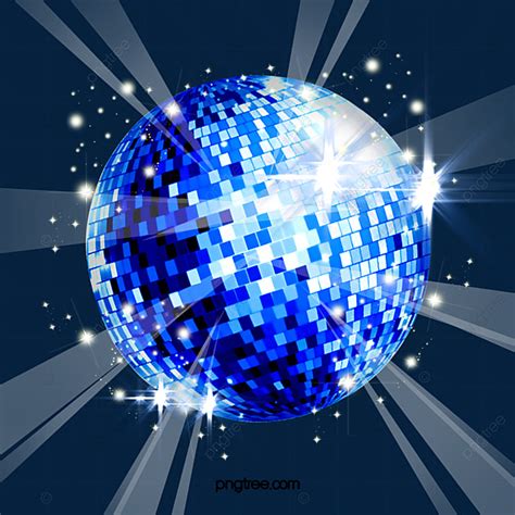 Disco Balls PNG Image, Blue Bling Glitter Disco Ball Element, Blue, Party, Ball PNG Image For ...