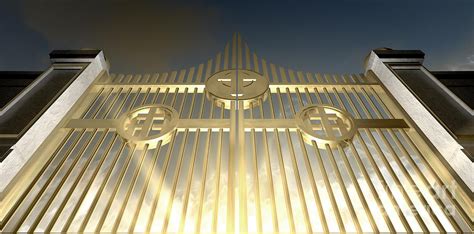 The Golden Pearly Gates Of Heaven Digital Art by Allan Swart | Pixels