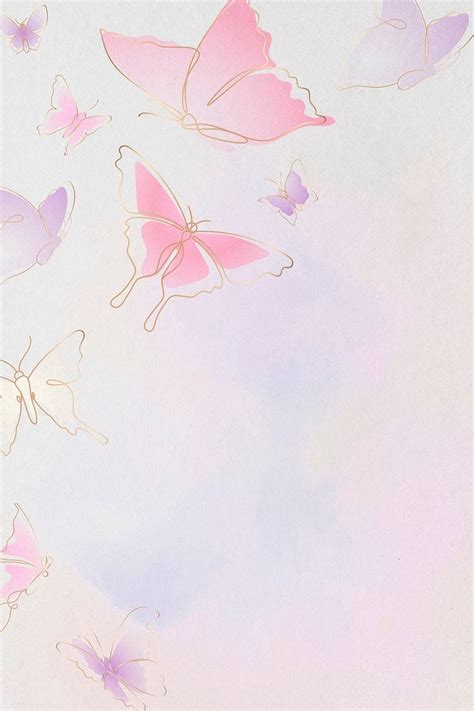 Aesthetic butterfly background, pink border, psd animal illustration | free image by rawpixel ...