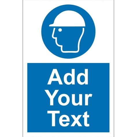 Custom Hard Hat Safety Signs - from Key Signs UK