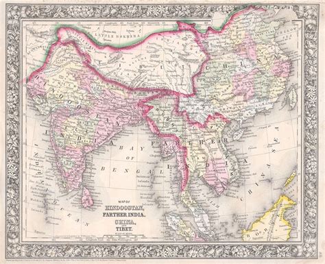 File:1864 Mitchell Map of India, Tibet, China and Southeast Asia - Geographicus - India-mitchell ...